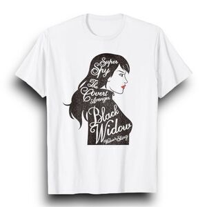 MARVEL Black Widow Graphic Tee in White Size XLT NEW